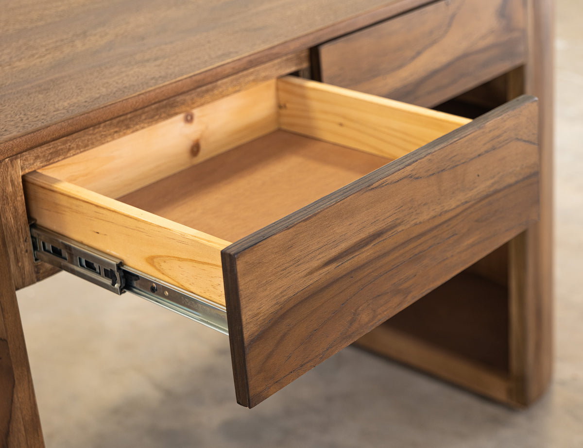 Balam Desk, Brown, 2 Drawer