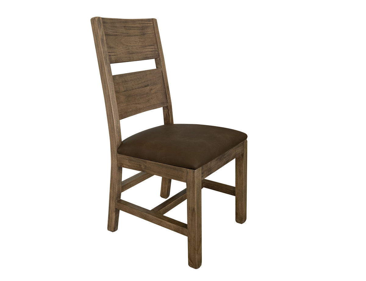 Natural Teca Chair, Brown, Wooden - Melina & Fabric