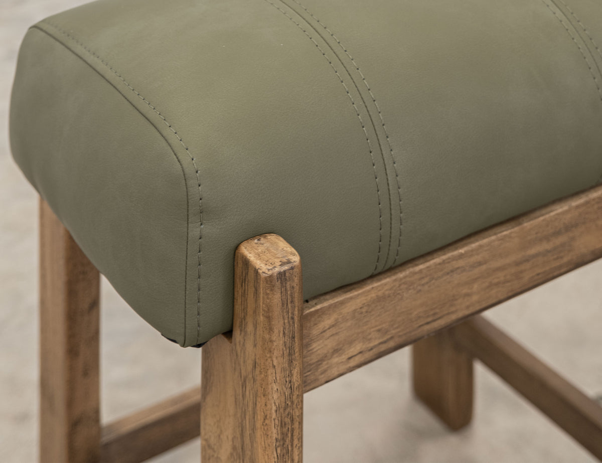 Balam Stool, Brown/Green, 24"