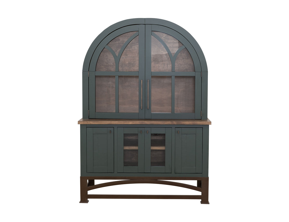 Obsidian Hutch, Green/Brown, 6 Door
