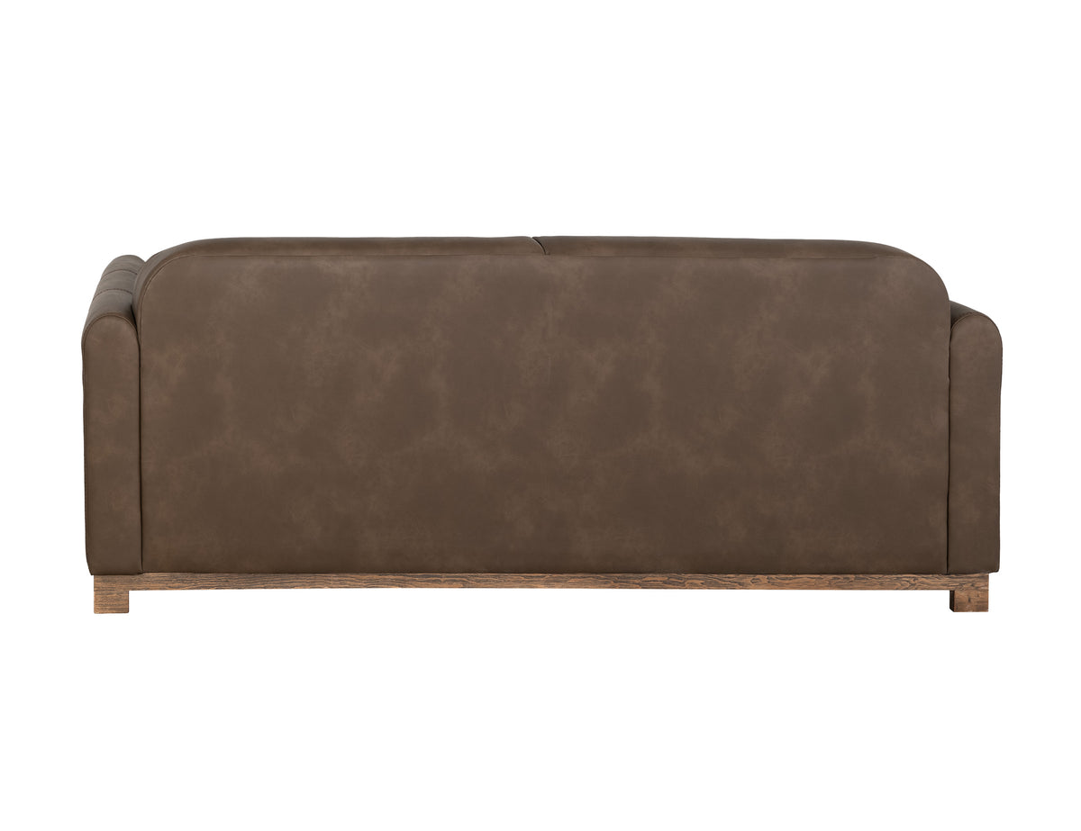 Balam Loveseat, Brown, Wooden Frame & Base