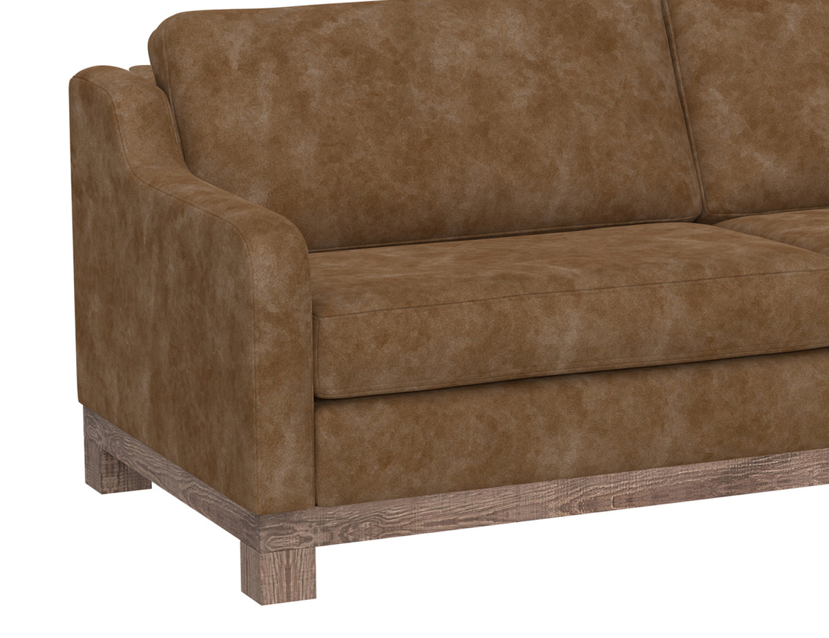 Samba Sofa, Orange, Wooden Frame & Base, Two-Cushion