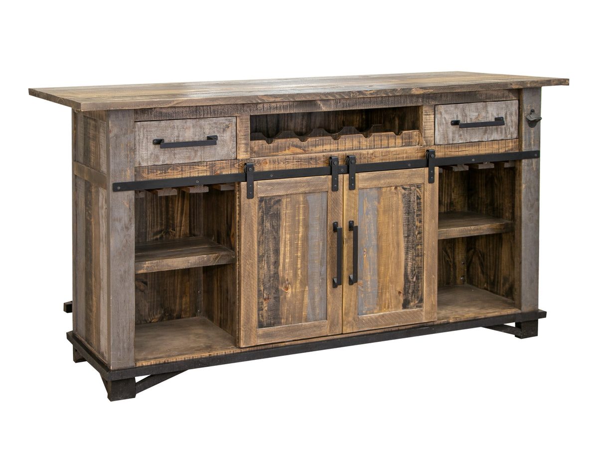 Loft Brown Bar, Multicolor, 2 Drawer 2 Doors