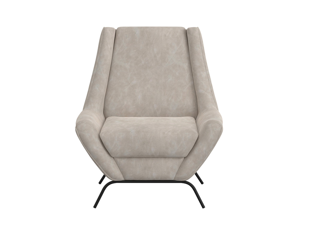 Tyne Armchair, Gray/Black, Wooden Frame & Metal Base - IUP331-ACH-210