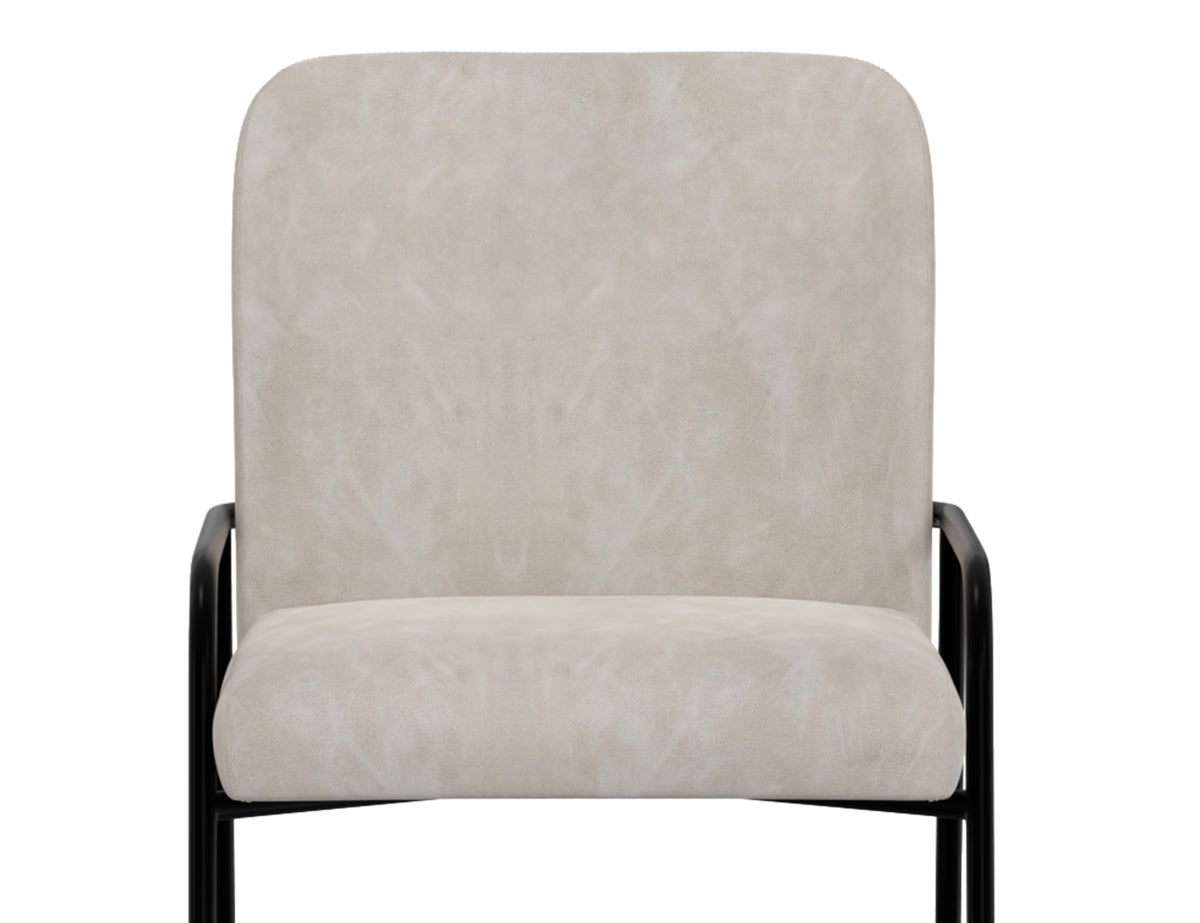Seating Upholstered Barstool, Gray/Black, Wooden Frame & Metal Base, Barstool 30" - IUP800-BST30-210