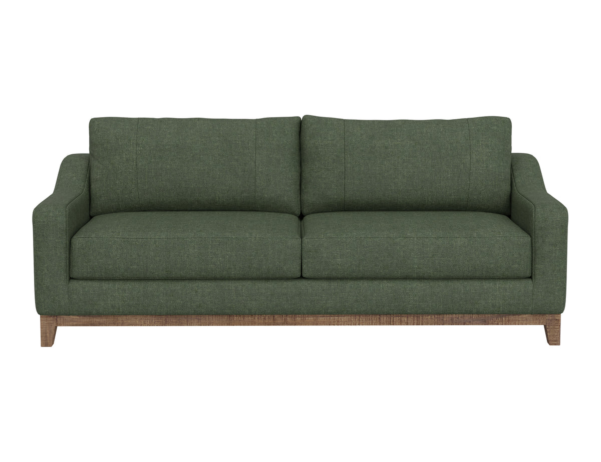 Olivo Sofa, Green, Wooden Frame & Base