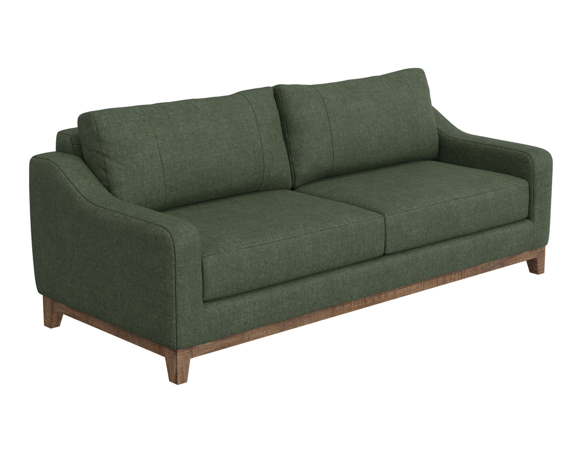 Olivo Sofa, Green, Wooden Frame & Base