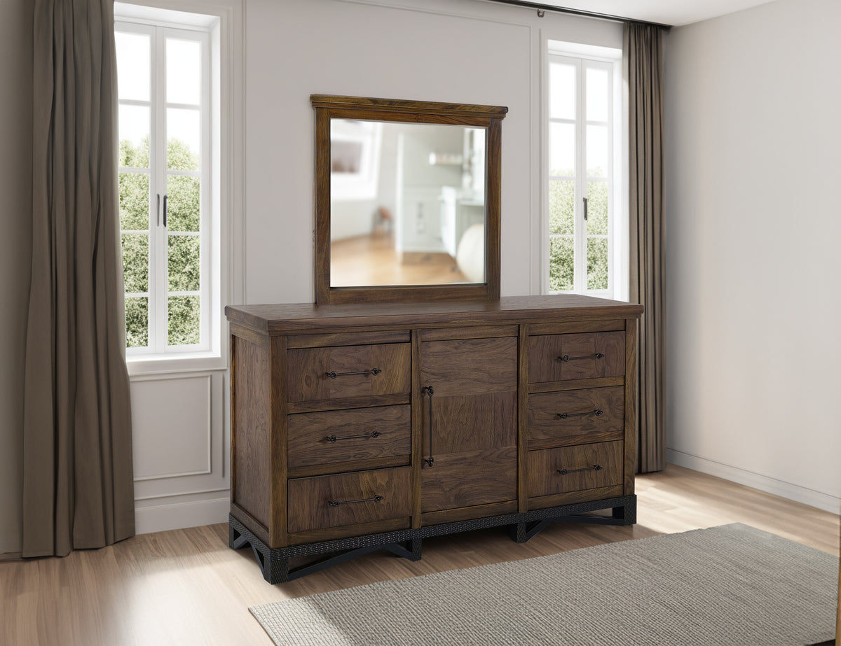 Walnut Mirror, Brown