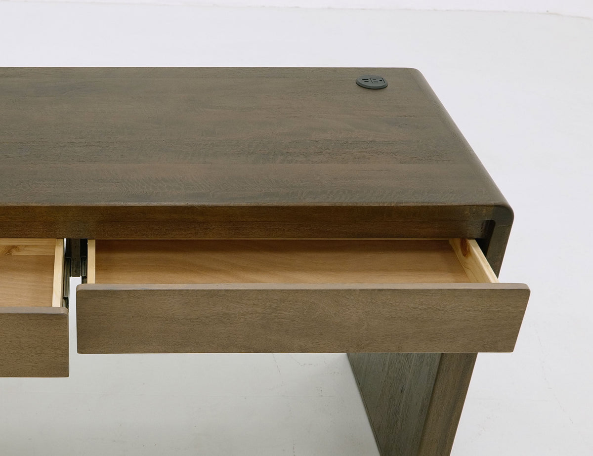 Tamesis Desk, Brown, 2 Drawer