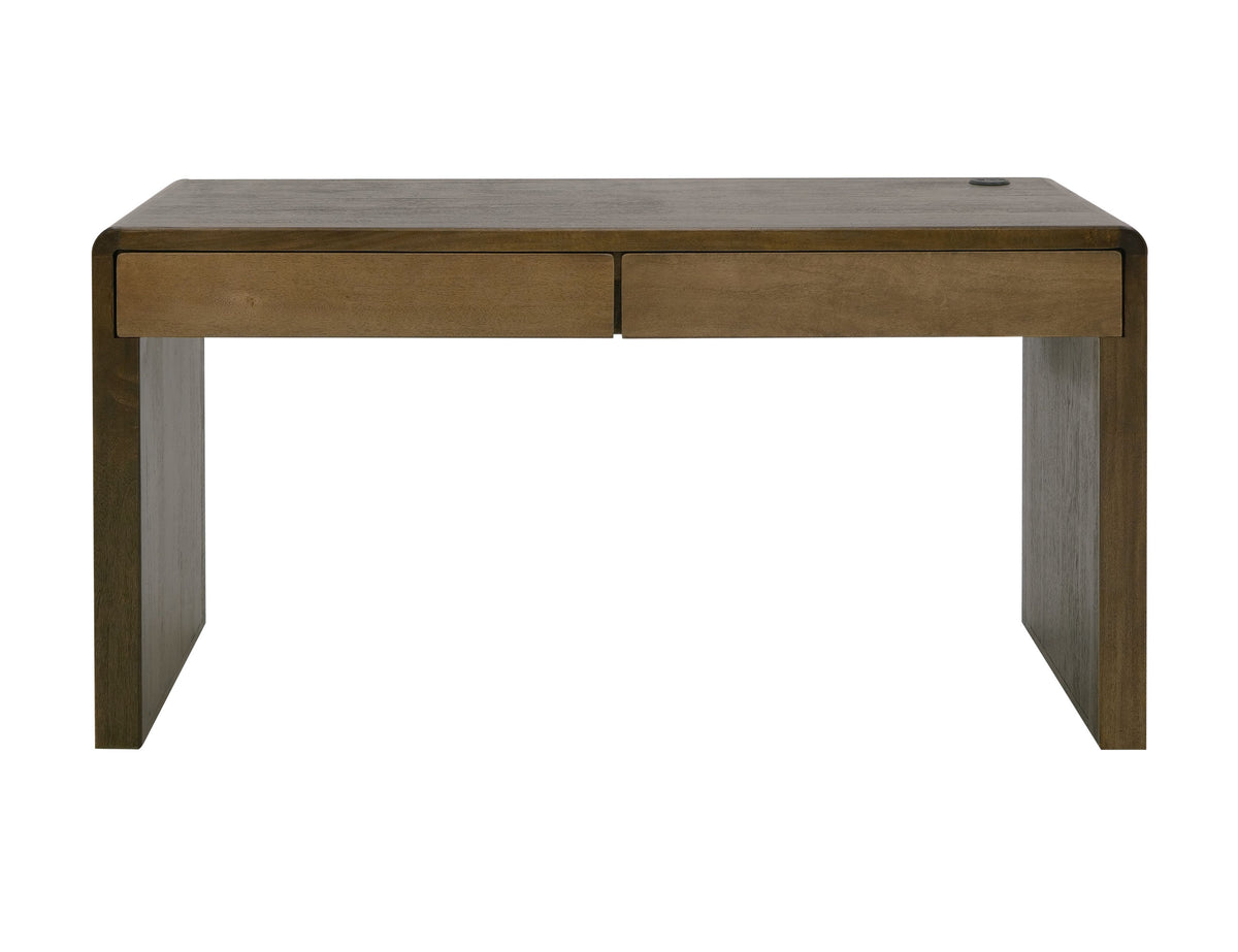 Tamesis Desk, Brown, 2 Drawer