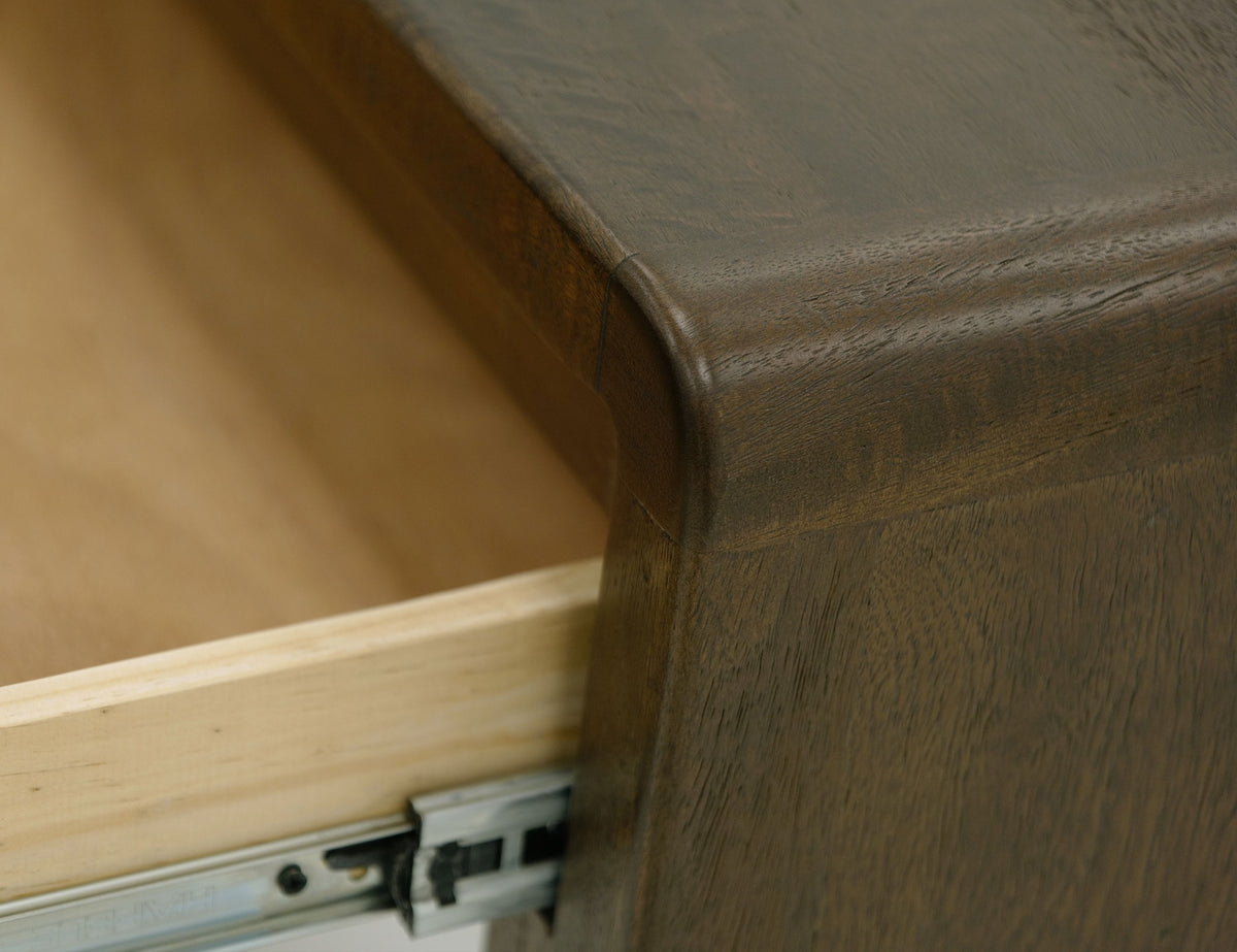 Tamesis Desk, Brown, 2 Drawer