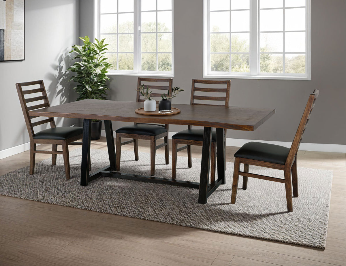 Walnut Table, Brown, Trestle Dining