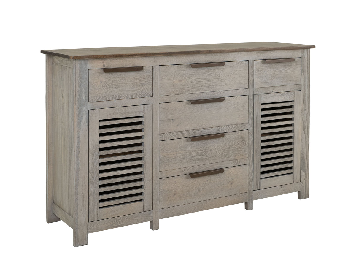 Bonfire Buffet, Beige, 6 Drawer, 2 Door