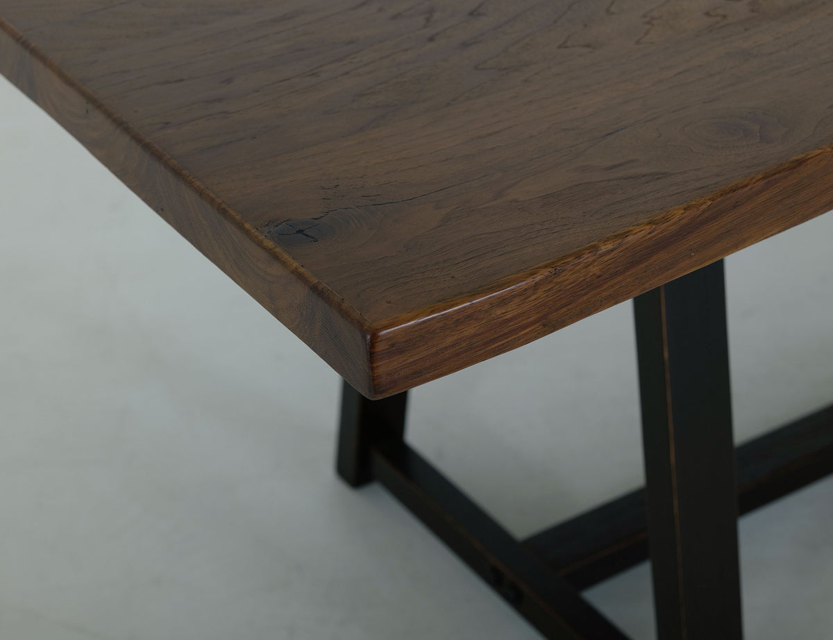 Walnut Table, Brown, Trestle Dining