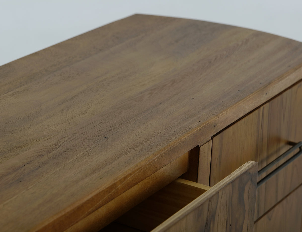 Balam Console, Brown, 7 drawer, 1 Shelf