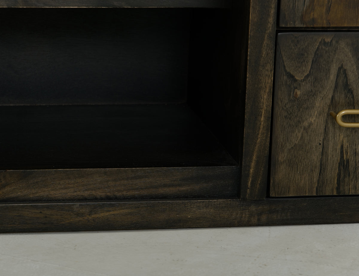 Black Balam Console, Black, 7 Drawer