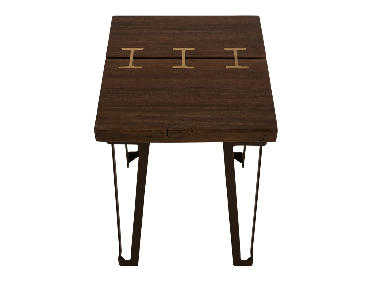 Walnut Chairside Table, Brown