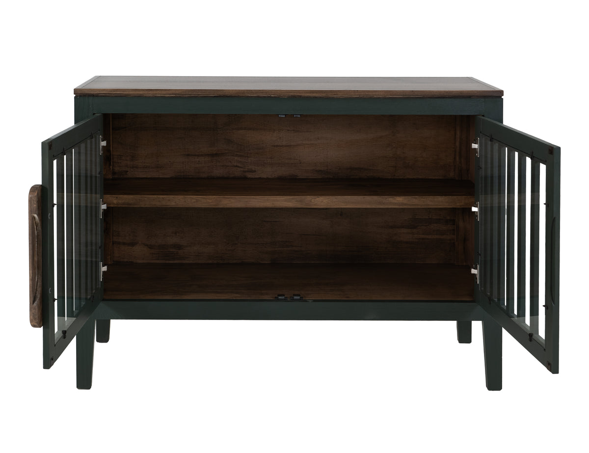 Autumn Console, Green, 2 Door, 1 Shelf, Cosole