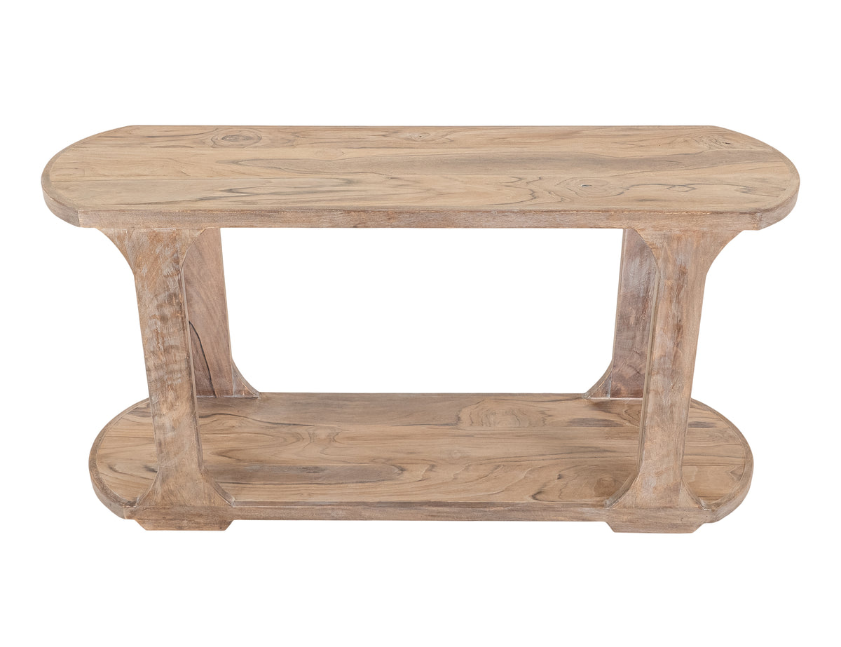 White Balam Sofa Table, White, 1 Shelf