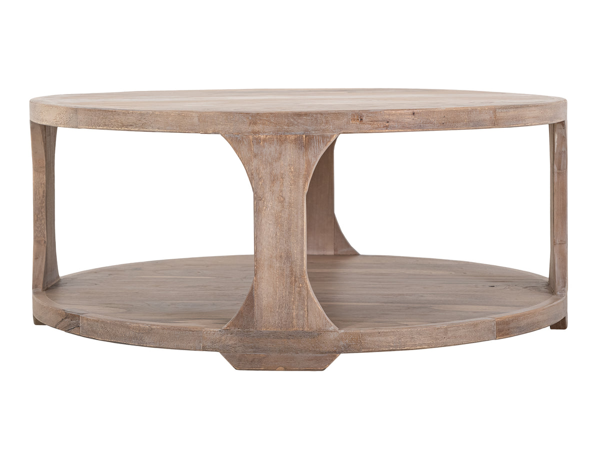 White Balam Cocktail Table, White, 1 Shelf