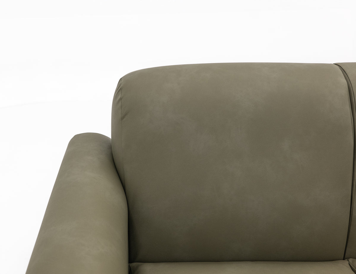 Mezquite Loveseat, Green, Wooden Frame & Base