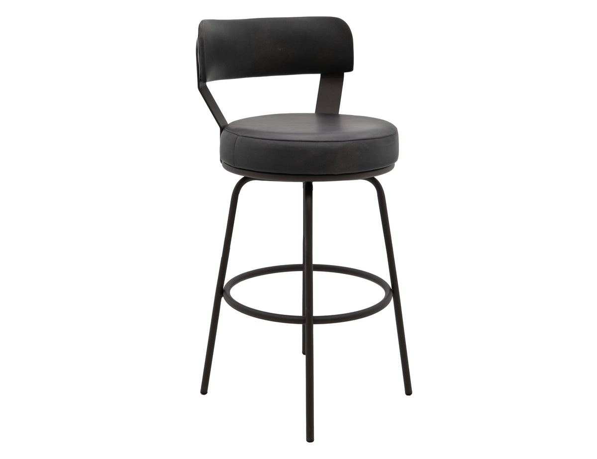 Maison Upholstered Barstool, Wooden Frame & Metal Base, Barstool 24" - IUP701-BST24-211