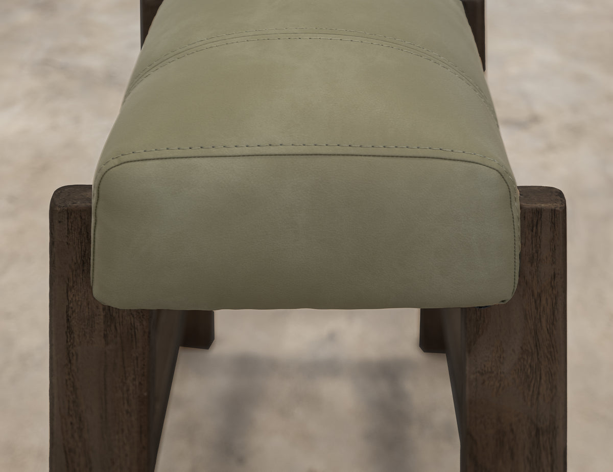 Black Balam Stool, Black/Green, 24"
