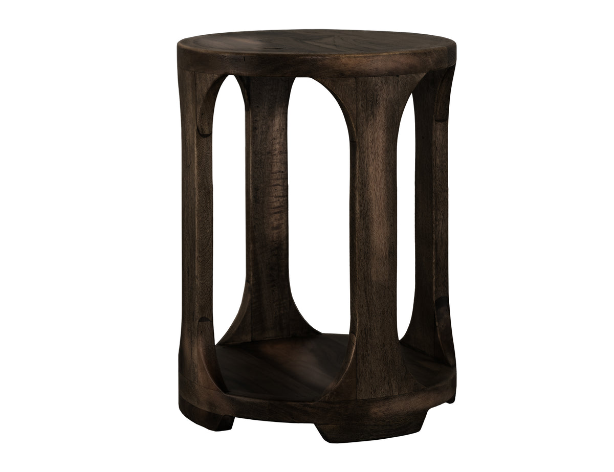 Black Balam Chairside Table, Black, 1 Shelf - IFD4422CST
