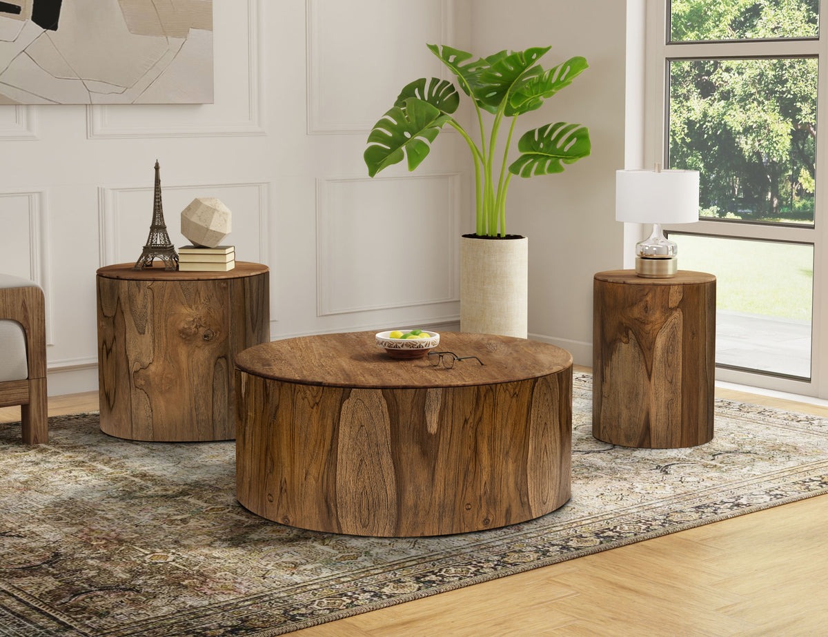 Balam End Table, Brown