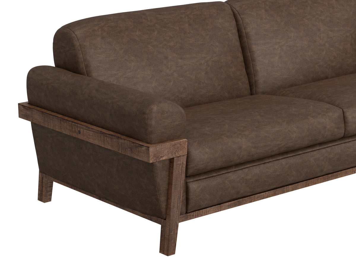 Loft Brown Sofa, Brown, Wooden Frame & Base - IUP644-SOF-212