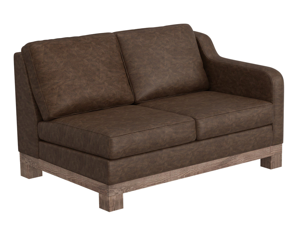 Samba Loveseat, Brown, Wooden Frame & Base, Sectional Right-Arm - IUP298-LOV-RT-212