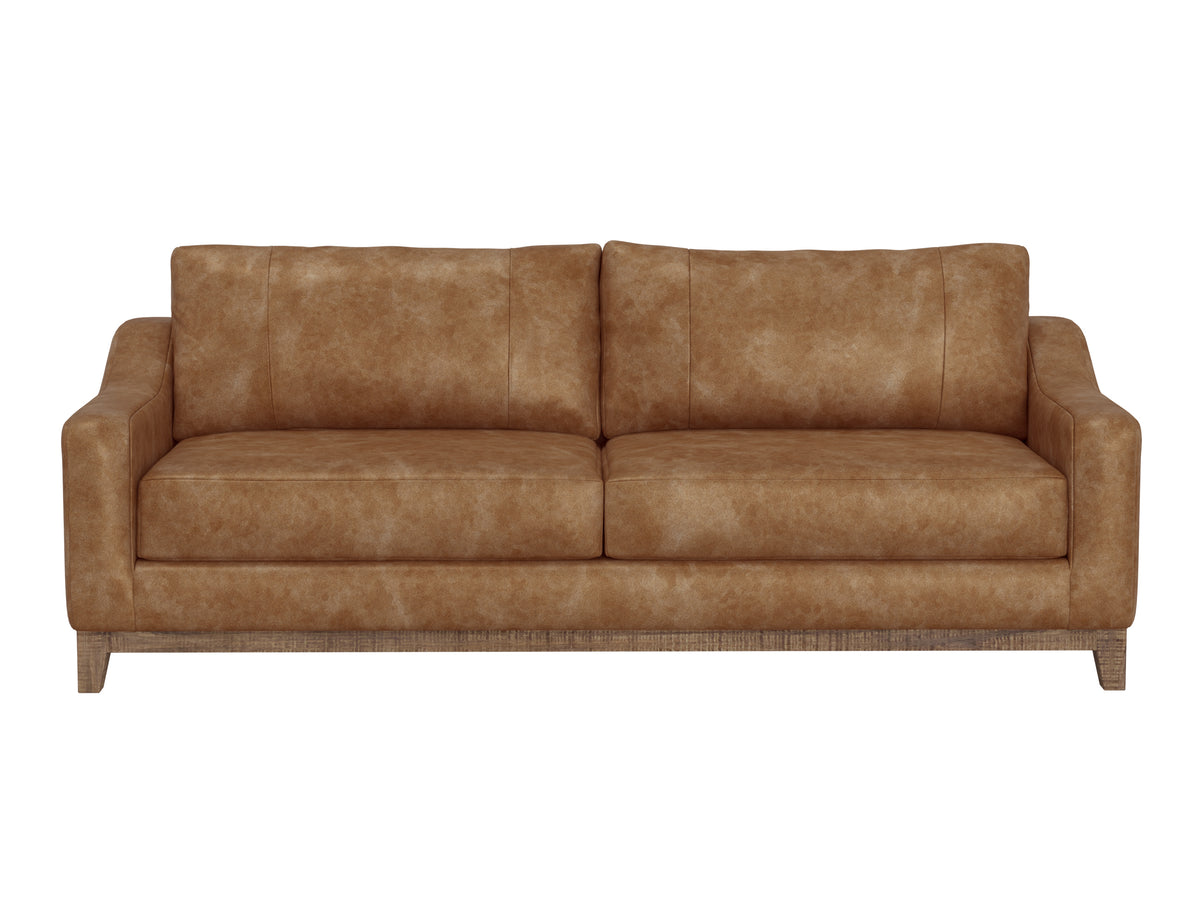 Olivo Sofa, Orange, Wooden Frame & Base