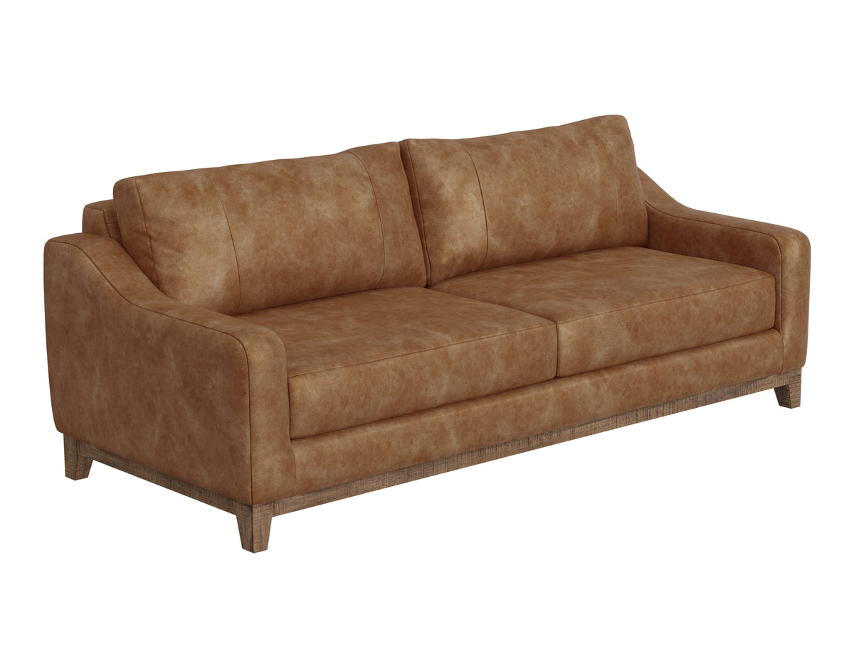 Olivo Sofa, Orange, Wooden Frame & Base