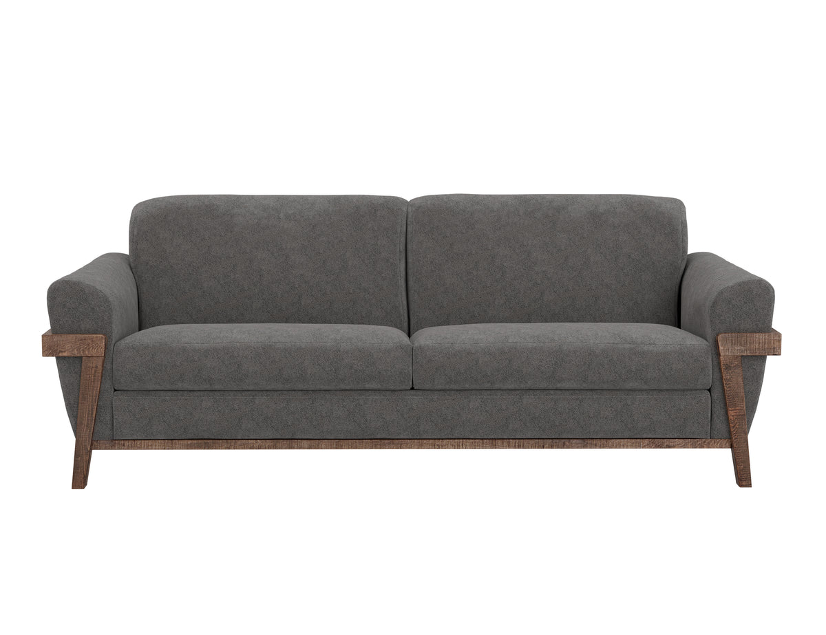Loft Brown Sofa, Gray, Wooden Frame & Base - IUP644-SOF-121