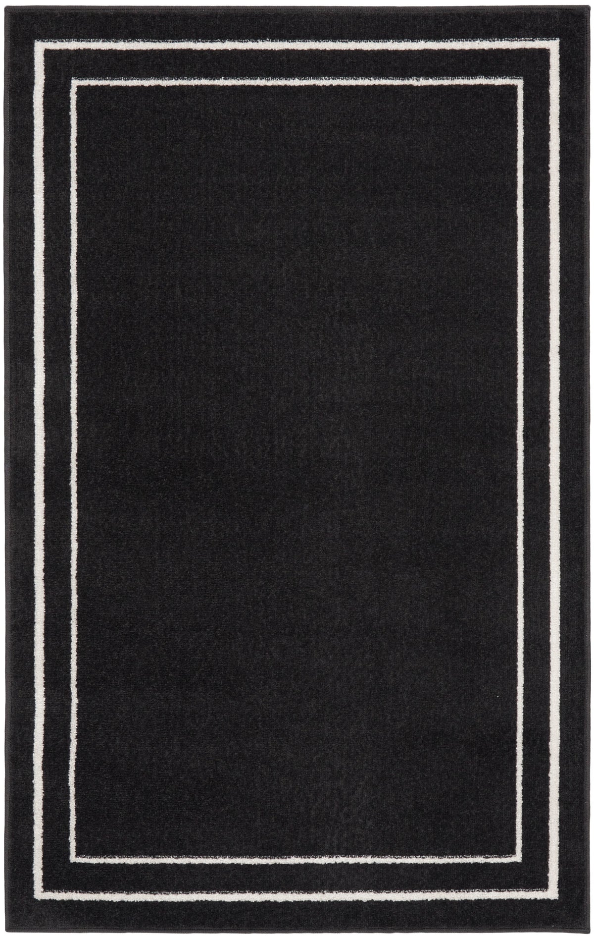 Nourison Essentials NRE02 Black Ivory Rug