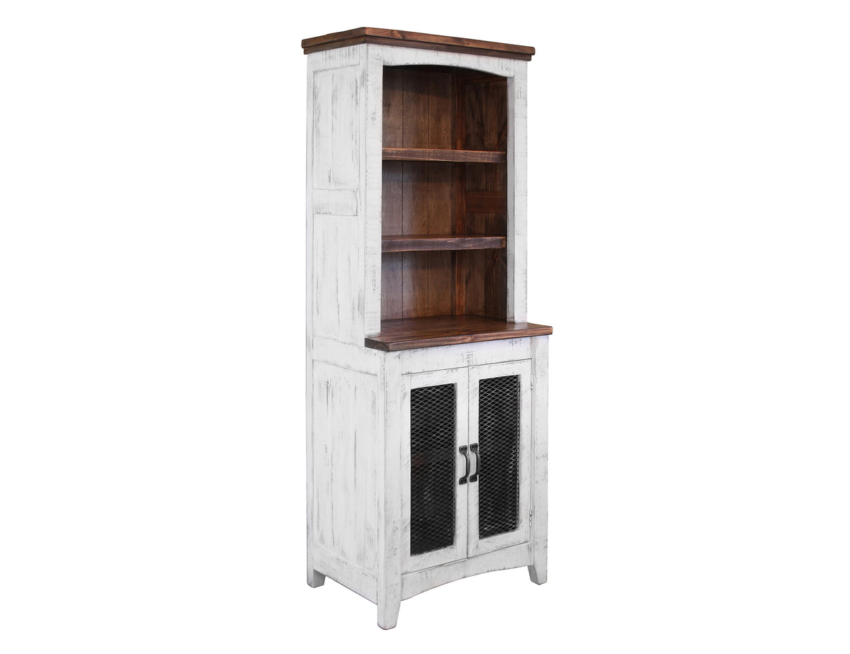 Pueblo White Pier, White, 3 Shelves 2 Door