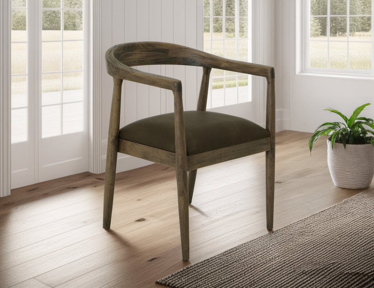 Natural Teca Chair, Brown, Wooden - Melina