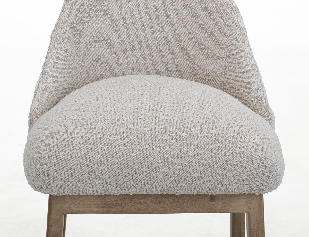 Emma Upholstered Barstool, White, Wooden Frame, Barstool 30"