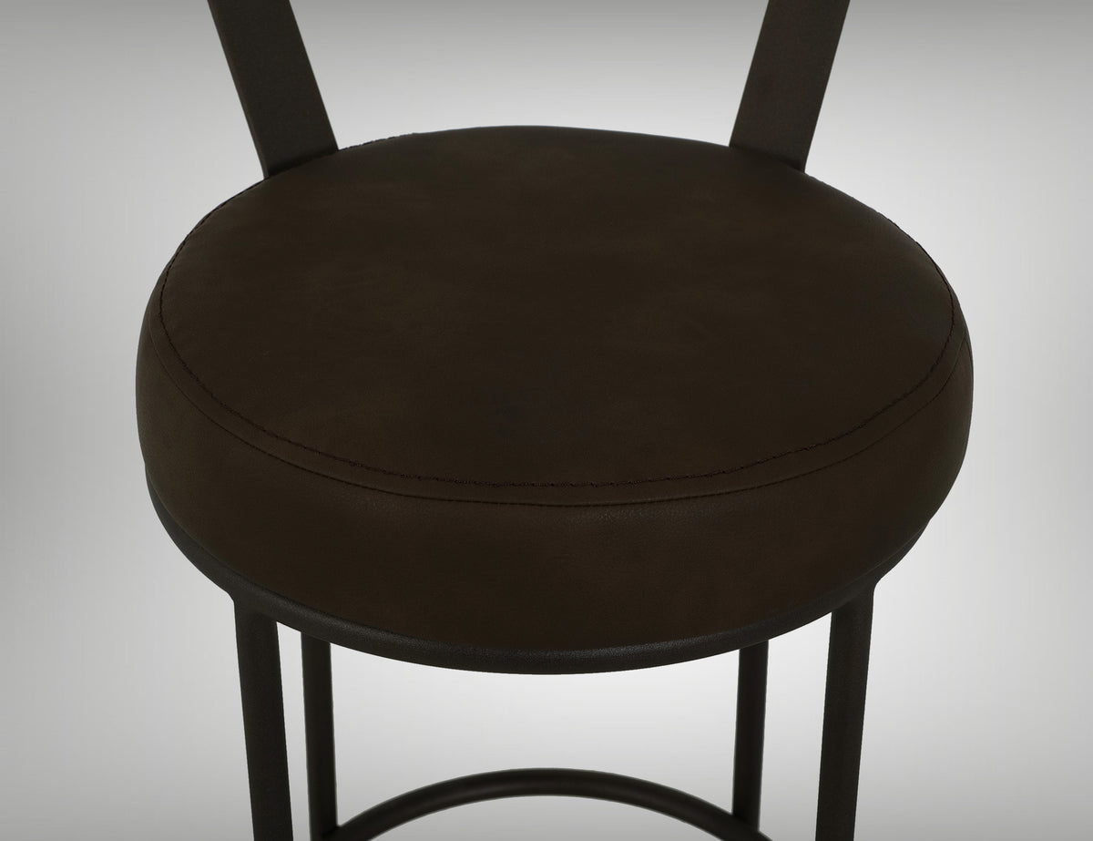 Xel-Ha Upholstered Barstool, Brown, Barstool 24"