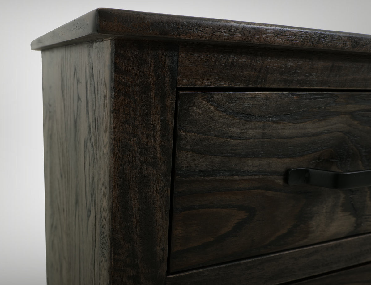 Dark Teak Chest, 5 Drawer