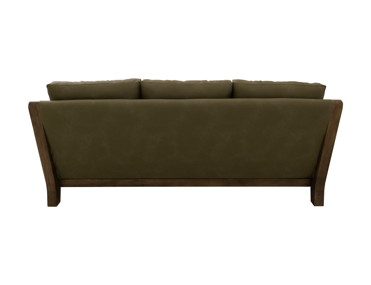 Xel-Ha II Sofa, Brown/Green, Wooden Frame & Base