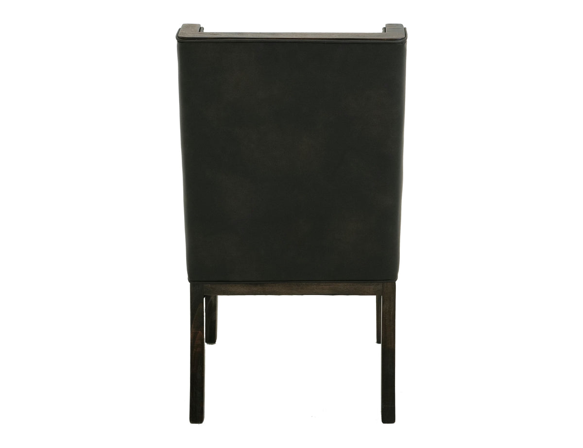 Black Balam Upholstered Chair, Black, Wooden Chair
