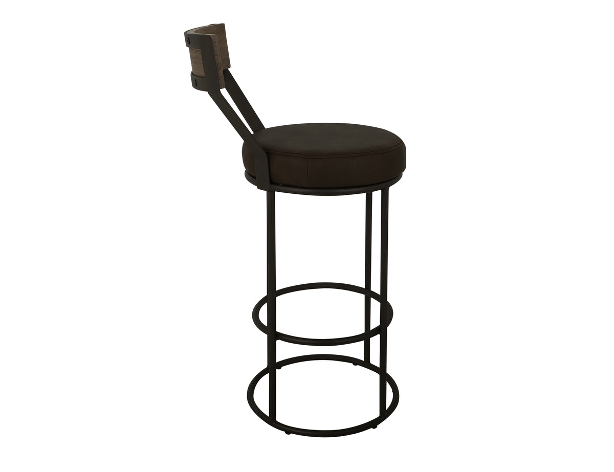 Xel-Ha Upholstered Barstool, Brown, Barstool 30"