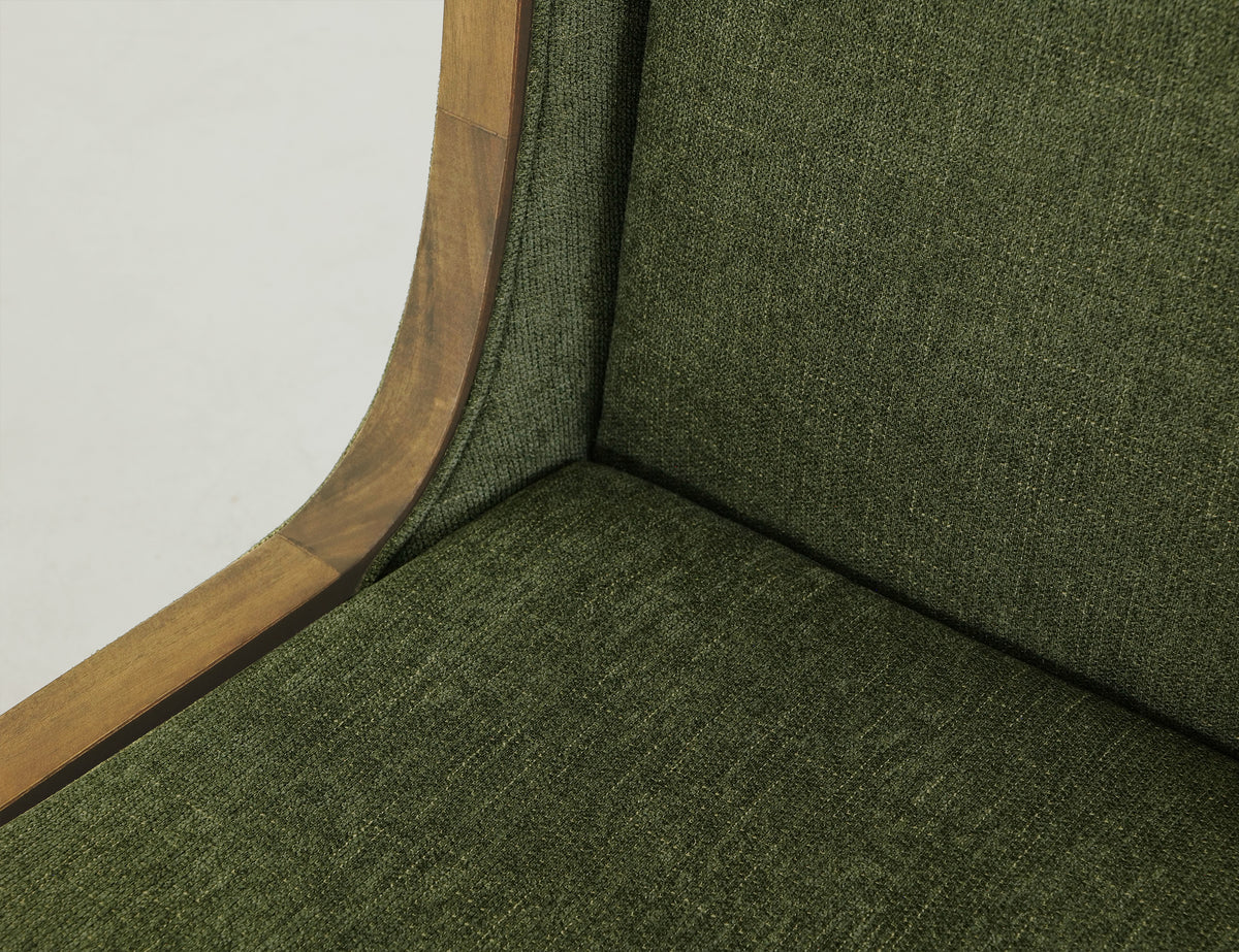 Mezquite Upholstered Chair, Green, Wooden Chair