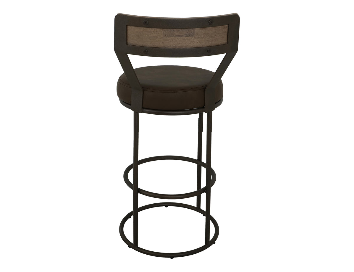 Xel-Ha Upholstered Barstool, Brown, Barstool 24"
