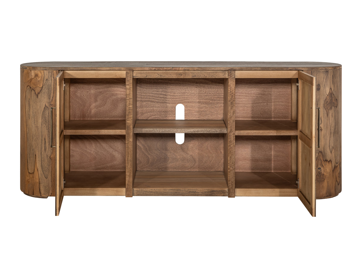 Balam TV Stand, Brown, 2 Door, TV Stand 80