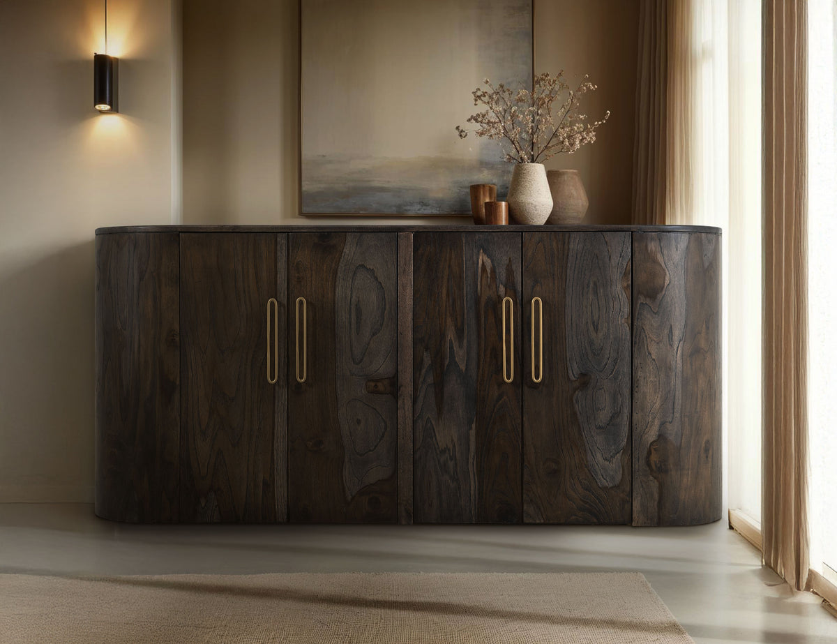 Black Balam Console, Black, 4 Doors