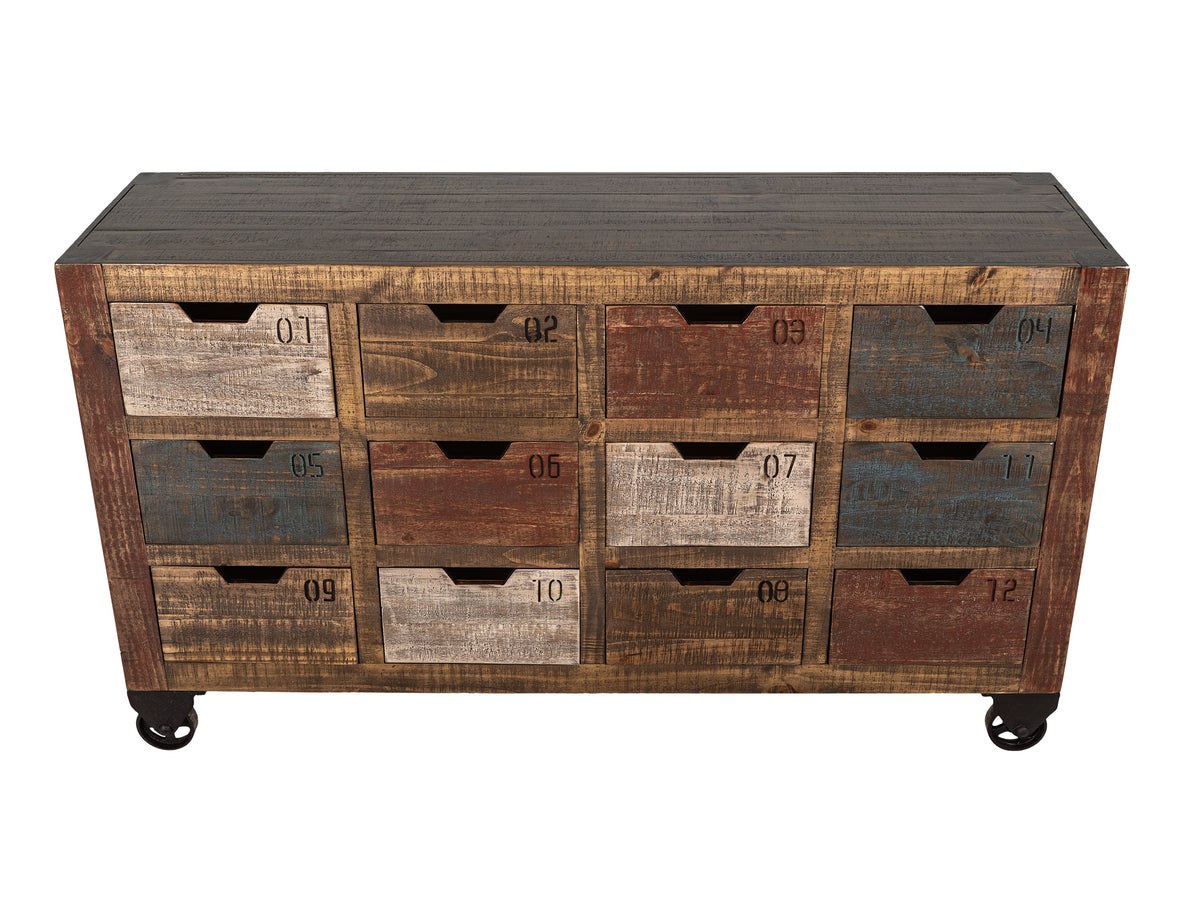 Urban Multidrawer Console, 12 Numbered Drawer