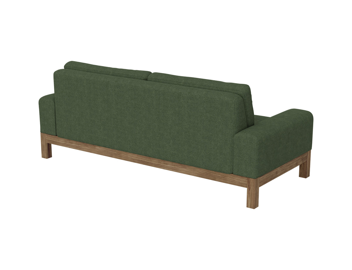 Sedona Sofa, Green, Wooden Frame & Base