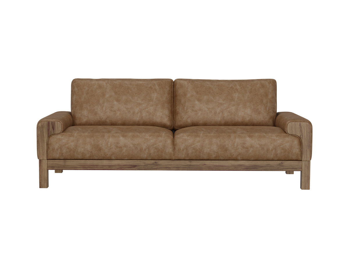 Sedona Sofa, Orange, Wooden Frame & Base